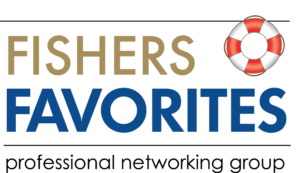 Fishers Favorites: Professional Networking Group, with an image of a life preserver.